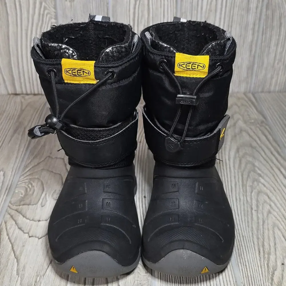 KEEN Lumi II Waterproof Insulated Black Snow Boots Kids Toddler Size 8